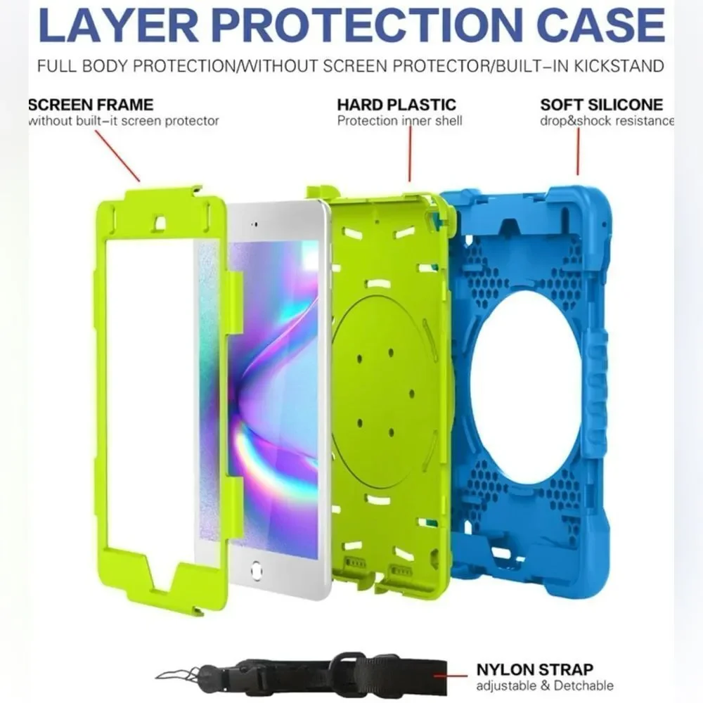 Silicone Tablet Case For Samsung Tab A T290/T295 With Shoulder Strap NWT